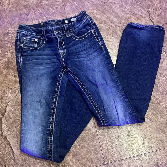Miss Me blue jeans they are for a teen girl. They are also low waisted! - Picture 2 of 3